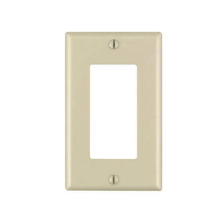 Leviton Leviton Decora Ivory 1 gang Thermoset Plastic Decorator Wall Plate 10 pk 80401-IMP